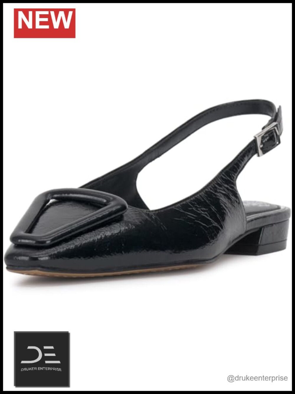 Vince Camuto Savy Slingback Flat Mule Women's Snip Toe Leather Shoes
